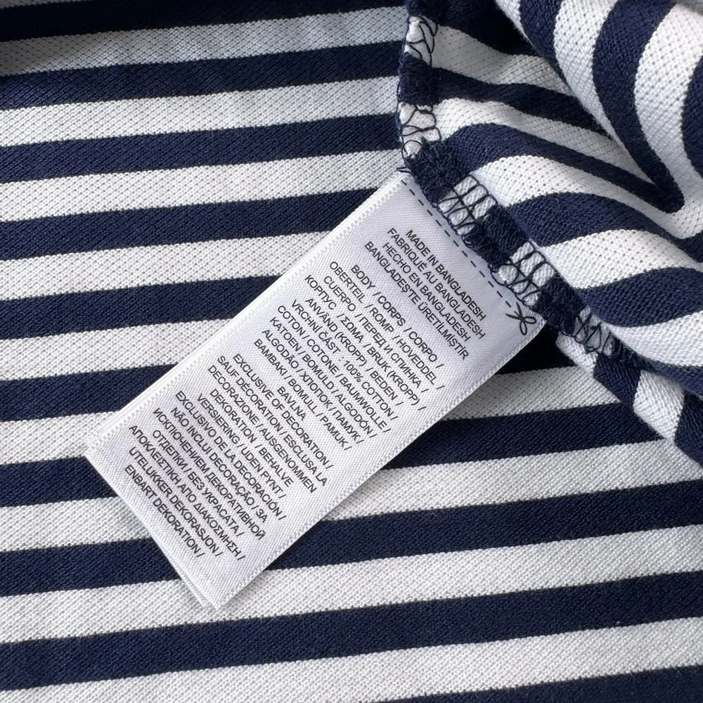 Polo Ralph Lauren White Blue Striped Cotton Red Pony Mens Polo Shirt Size 6XLB